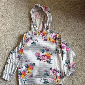 Joules Kids Floral Stripe Hoodie